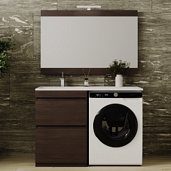 Style Line Тумба с раковиной Даллас 120 Люкс L, венге – фотография-7